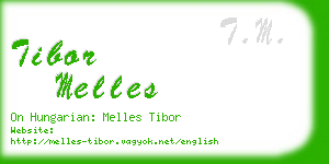 tibor melles business card